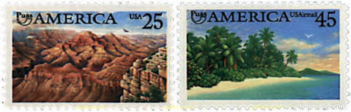 Sellos: 30959 MNH ESTADOS UNIDOS 1990 AMERICA-UPAEP 1990 - EL MEDIO NATURAL QUE VIERON LOS DESCUBRIDORES