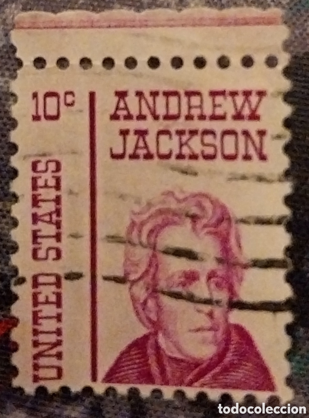Sellos: Sello EE.UU. Andrew Jackson 10c MBC - CON MARGEN DE PLIEGO