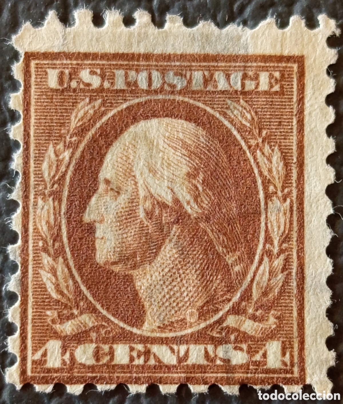 Timbres: USA 1917 Washington 4 Cents Casta&ntilde;o Scott #503 Perf 11 MH