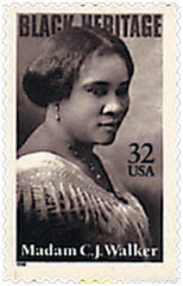 Sellos: 52735 MNH ESTADOS UNIDOS 1998 C.J. WALKER, PIONERA DE COSMETICOS