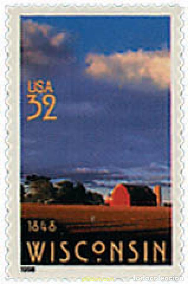 Sellos: 52739 MNH ESTADOS UNIDOS 1998 150 ANIVERSARIO DEL ESTADO DE WISCONSIN
