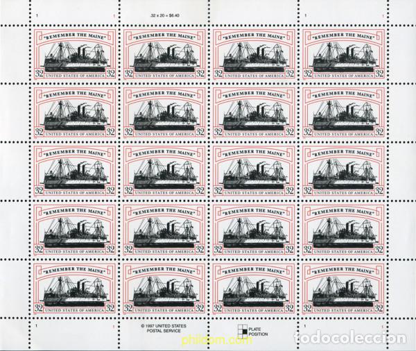 Stamps: 358936 MNH ESTADOS UNIDOS 1998 CENTENARIO DE LA GUERRA AMERICANO-ESPA&Ntilde;OLA