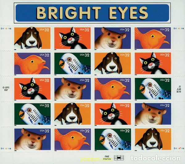 Sellos: 9853 MNH ESTADOS UNIDOS 1998 ANIMALES DE COMPA&Ntilde;IA
