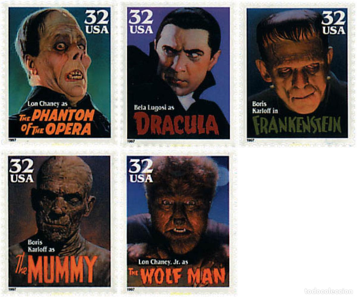 Sellos: 52732 MNH ESTADOS UNIDOS 1997 MONSTRUOS DEL CINE CLASICO