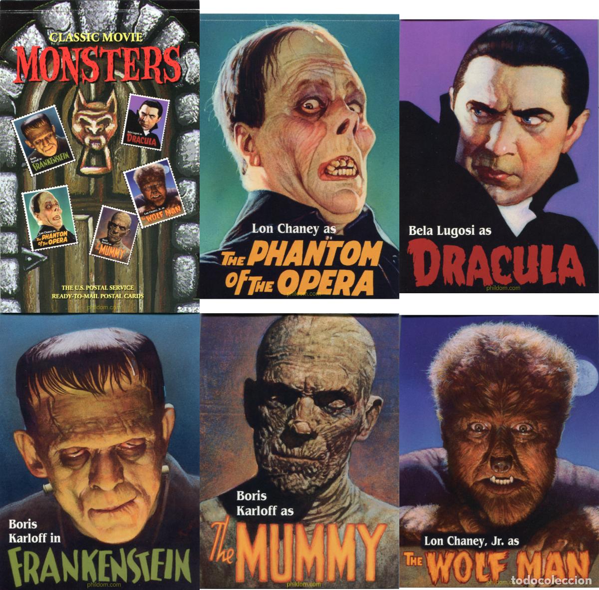 Sellos: 589696 MNH ESTADOS UNIDOS 1997 MONSTRUOS DEL CINE CLASICO