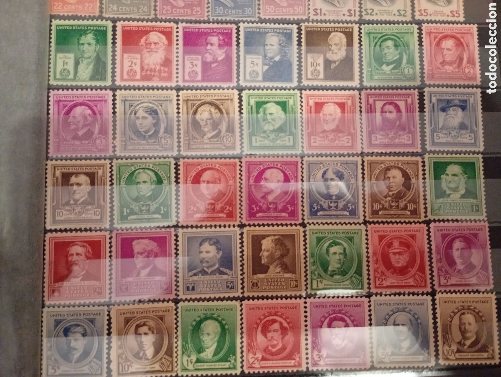 Sellos: Juego completo de 35 estadounidenses famosos 1940 SC 859-893