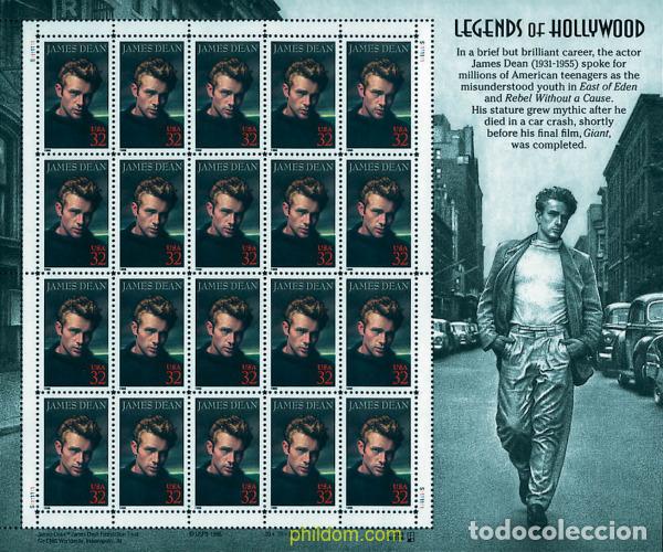 Sellos: 11110 MNH ESTADOS UNIDOS 1996 JAMES DEAN
