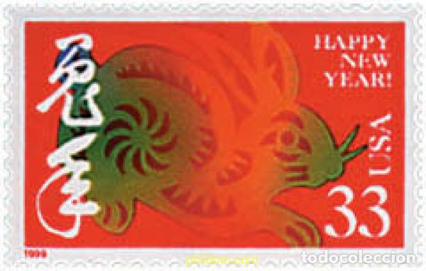 Sellos: 52765 MNH ESTADOS UNIDOS 1999 A&Ntilde;O LUNAR CHINO - A&Ntilde;O DEL CONEJO