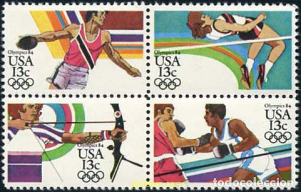 Sellos: 6848 MNH ESTADOS UNIDOS 1983 23 JUEGOS OLIMPICOS VERANO LOS ANGELES 1984