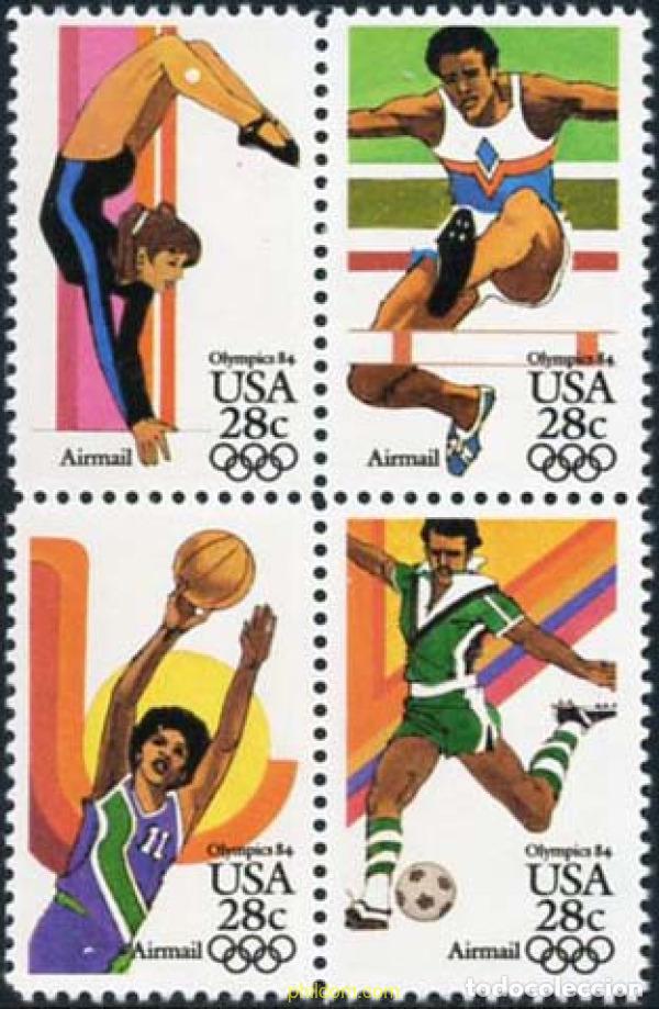 Sellos: 6169 MNH ESTADOS UNIDOS 1983 23 JUEGOS OLIMPICOS VERANO LOS ANGELES 1984