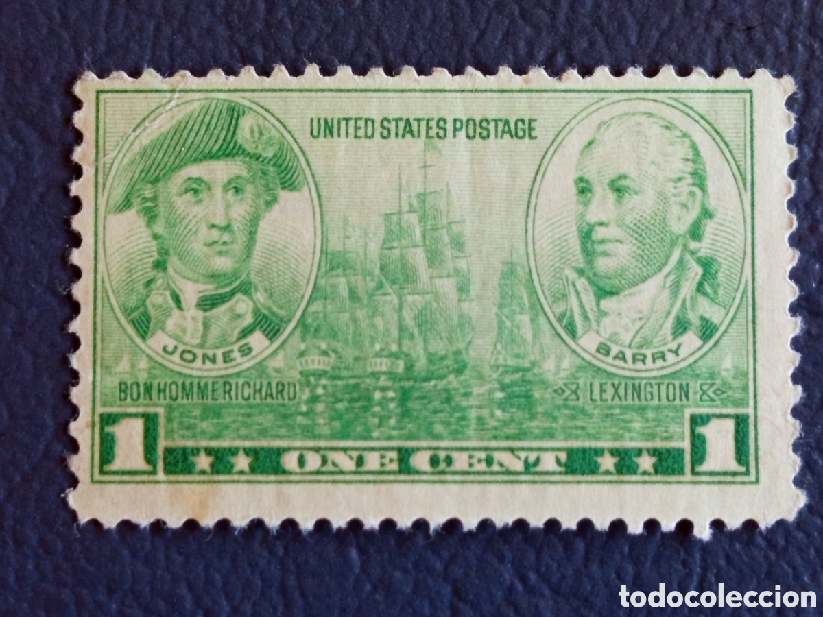 Sellos: EE.UU. 1936 1 Cent Verde Jones & Barry Marina Scott 790 MNH