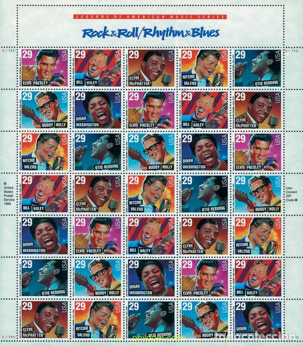Sellos: 198950 MNH ESTADOS UNIDOS 1993 LEYENDAS DE LA MUSICA AMERICANA
