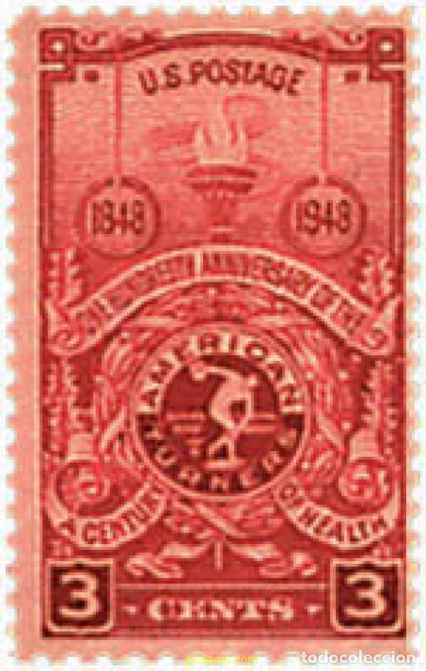 Sellos: 86832 MNH ESTADOS UNIDOS 1948 CENTENARIO DE LA SOCIEDAD GIMNASTICA TURNERS