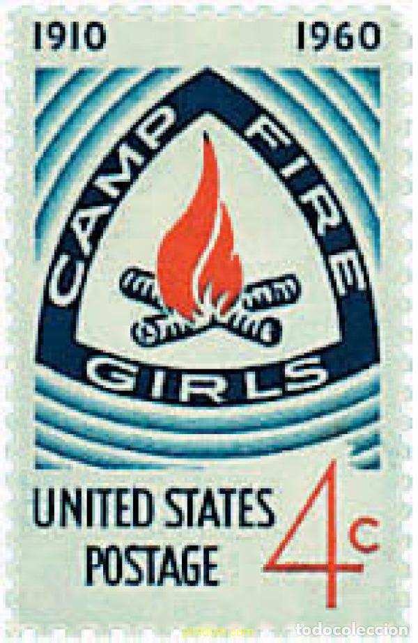 Sellos: 38653 MNH ESTADOS UNIDOS 1960 50 ANIVERSARIO DEL ESCULTISMO FEMENINO