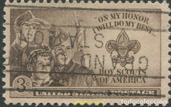 Sellos: 273555 USED ESTADOS UNIDOS 1950 2 ENCUENTRO NACIONAL DE ESCULTISMO EN VALLEY FORGE