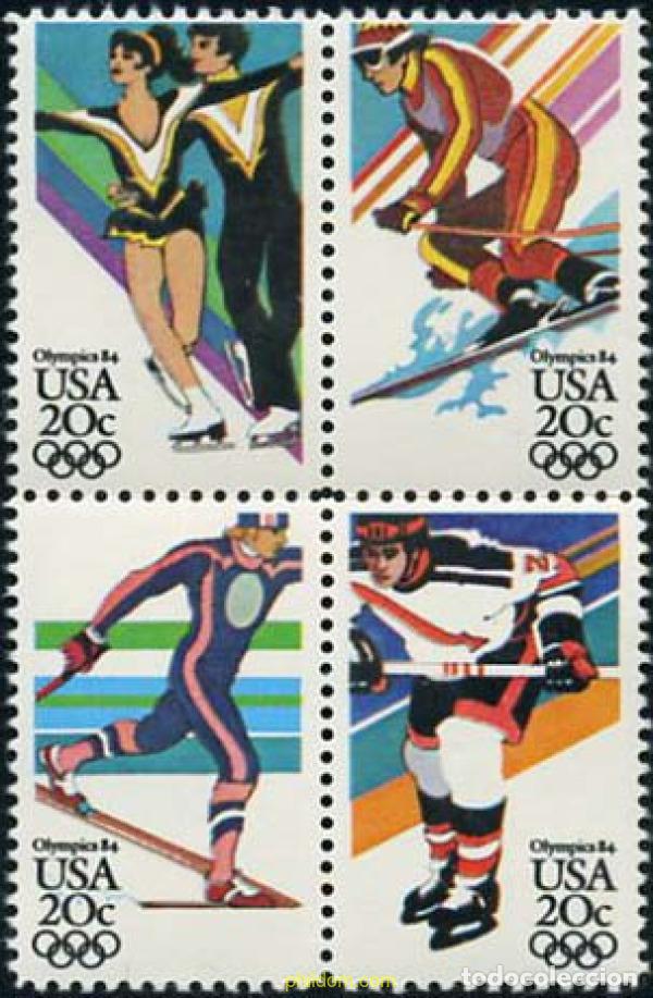 Sellos: 5150 MNH ESTADOS UNIDOS 1984 14 JUEGOS OLIMPICOS INVIERNO SARAJEVO 1984