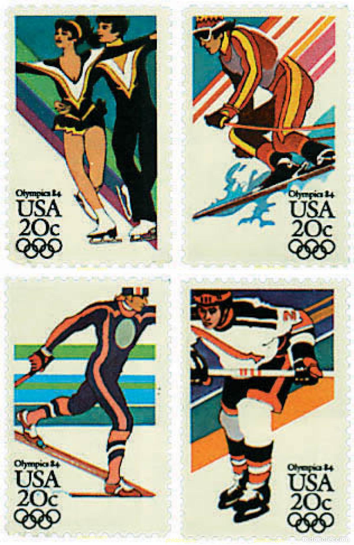 Sellos: 71973 MNH ESTADOS UNIDOS 1984 14 JUEGOS OLIMPICOS INVIERNO SARAJEVO 1984