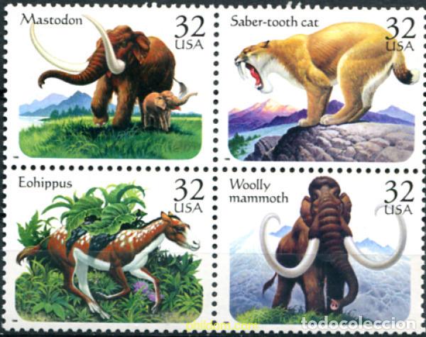 Sellos: 102925 MNH ESTADOS UNIDOS 1996 FAUNA PREHISTORICA