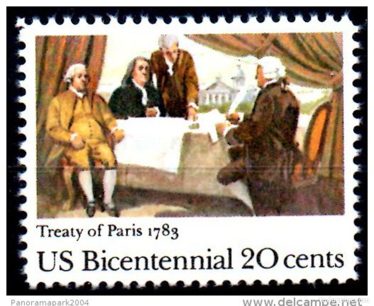 Sellos: Emisi&oacute;n conjunta Francia Estados Unidos 1983 Independencia 1783 Yvert 1494 cost&oacute; 2&euro;