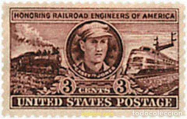 Sellos: 60916 MNH ESTADOS UNIDOS 1950 EN HONOR A LOS OBREROS FERROVIARIOS