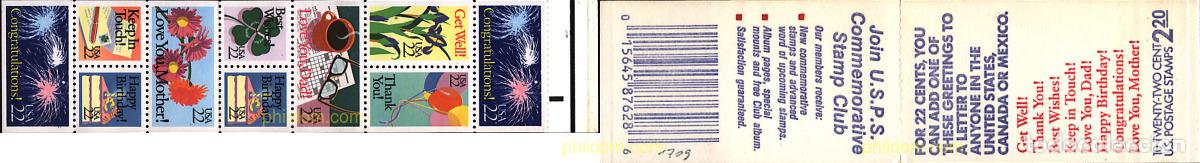 Sellos: 2007 MNH ESTADOS UNIDOS 1987 SELLOS DE MENSAJES