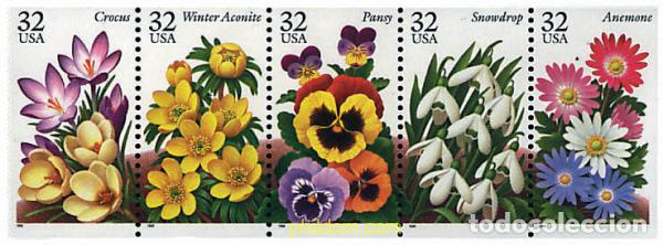 Sellos: 2057 MNH ESTADOS UNIDOS 1996 FLORES DE JARDIN