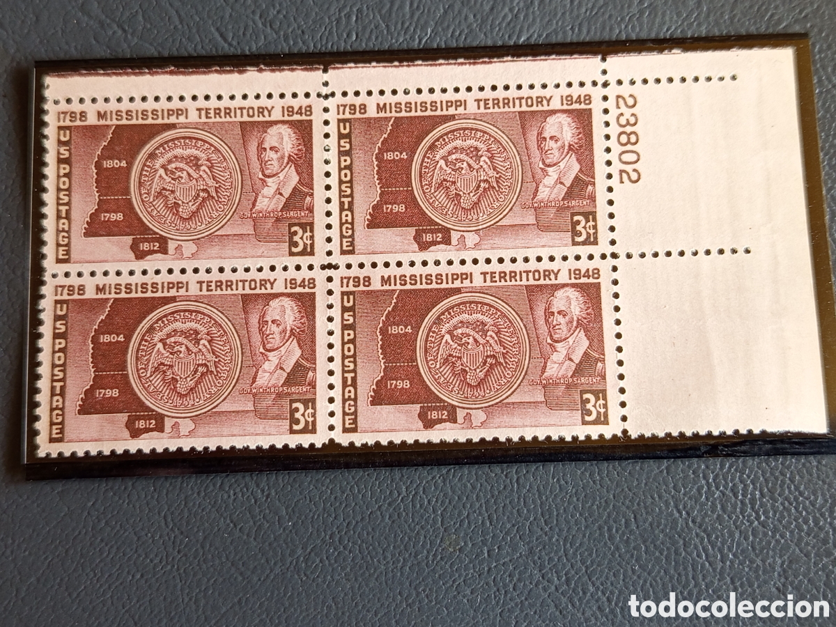 Sellos: EE.UU. 1948 Territorio Mississippi Scott #955 Bloque Cuatro MNH #23802