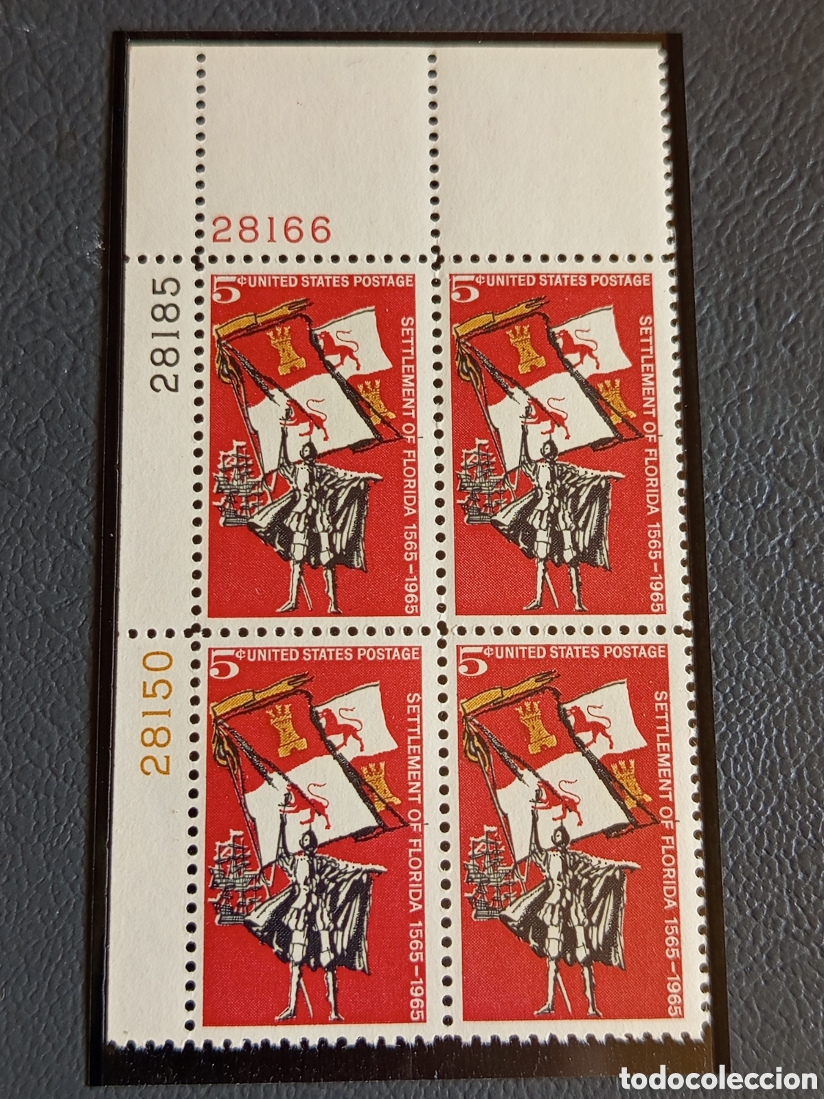 Sellos: EE.UU. 1965 Florida 1565-1965 Scott #1271 Bloque de Cuatro MNH #28185