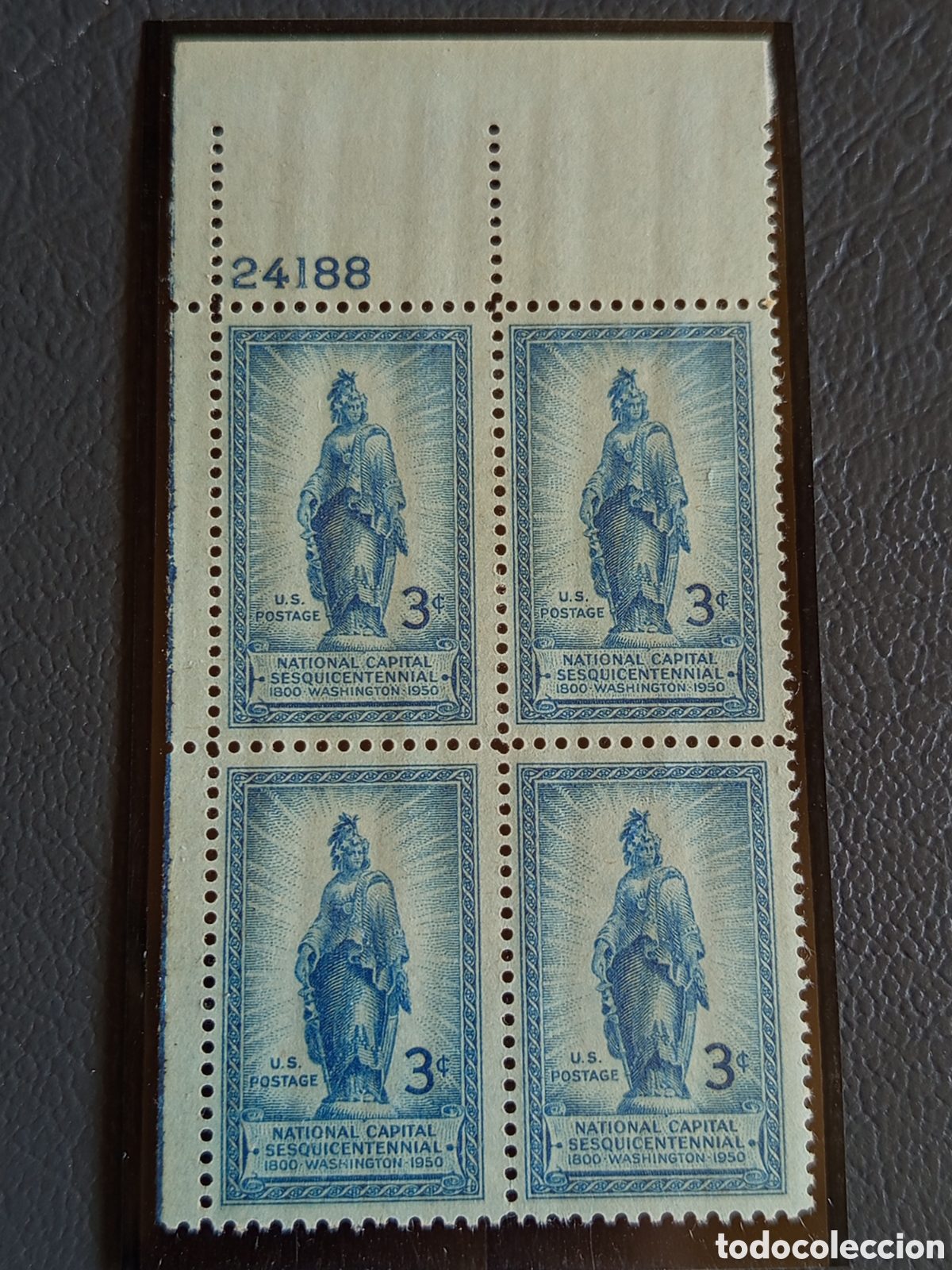 Sellos: EE.UU. 1950 Sesquicentenario Capital Scott #989 Bloque 4 MNH #24188