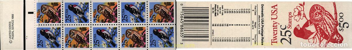 Sellos: 3201 MNH ESTADOS UNIDOS 1988 AVES