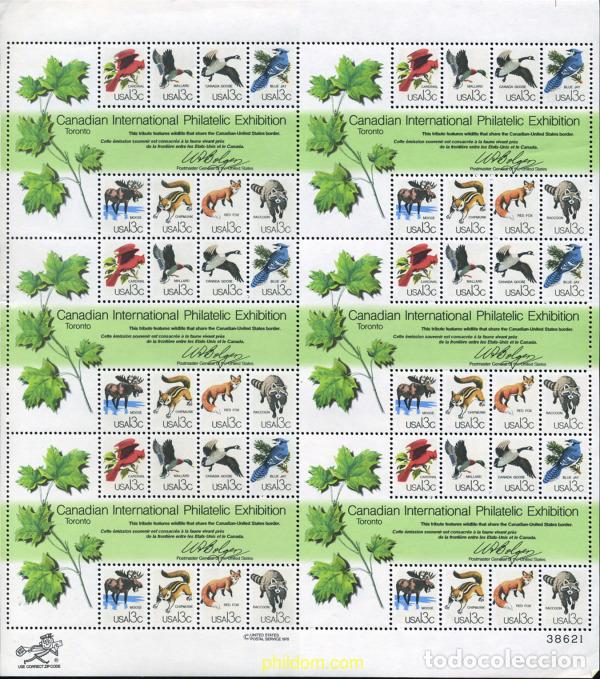 Sellos: 359299 MNH ESTADOS UNIDOS 1978 EXPOSICION FILATELICA INTERNACIONAL EN TORONTO
