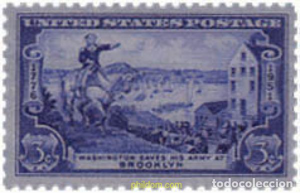 Sellos: 30130 MNH ESTADOS UNIDOS 1951 175 ANIVERSARIO DE LA BATALLA DE BROCKLIN.