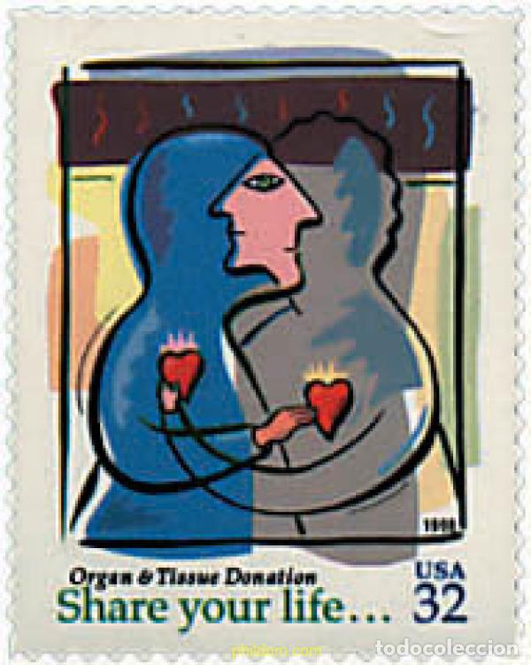 Sellos: 52742 MNH ESTADOS UNIDOS 1998 DONACION DE ORGANOS