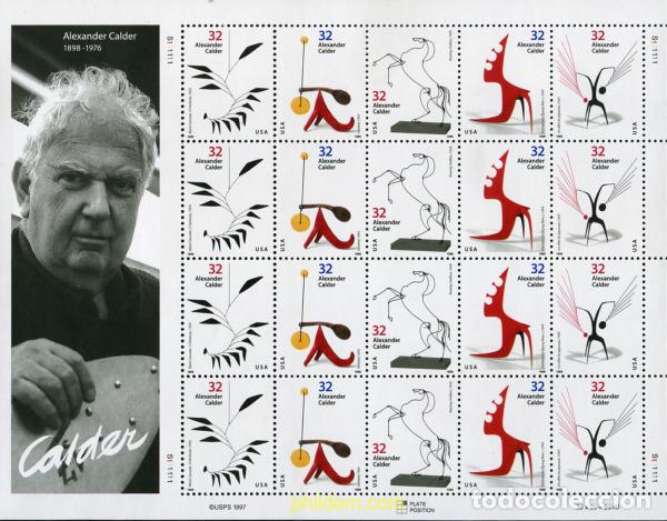 Sellos: 358389 MNH ESTADOS UNIDOS 1998 CENTENARIO DEL NACIMIENTO DE ALEXANDER CALDER