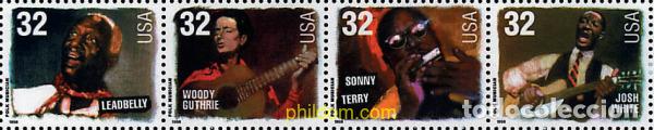 Sellos: 106080 MNH ESTADOS UNIDOS 1998 CANTANTES AMERICANOS DE MUSICA FOLK