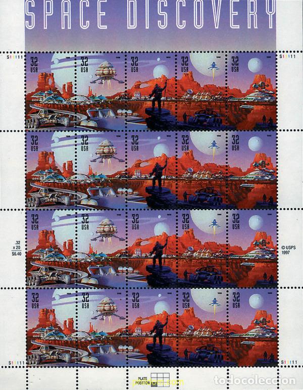 Sellos: 9640 MNH ESTADOS UNIDOS 1998 EL DESCUBRIMIENTO ESPACIAL