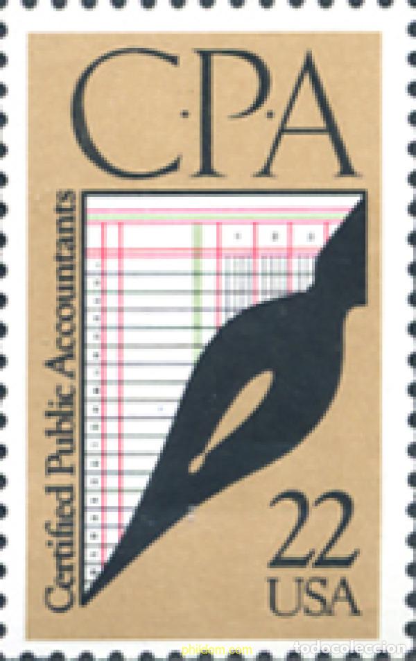 Sellos: 244060 MNH ESTADOS UNIDOS 1987 CENTENARIO DE LA ORDEN DE EXPERTOS CONTABLES