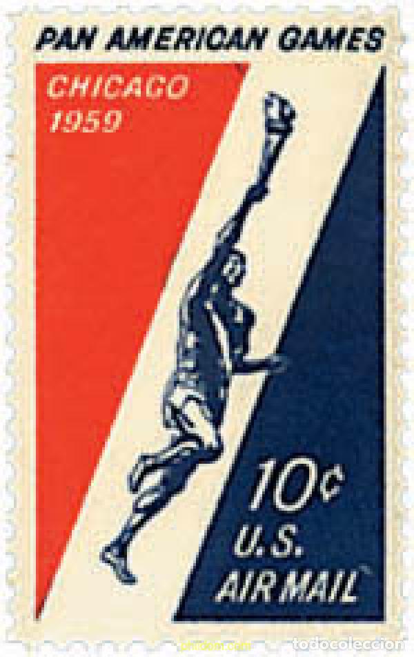 Sellos: 27034 MNH ESTADOS UNIDOS 1959 JUEGOS DEPORTIVOS PANAMERICANOS