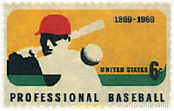 Sellos: 86838 MNH ESTADOS UNIDOS 1969 CENTENARIO DEL BEISBOL PROFESIONAL