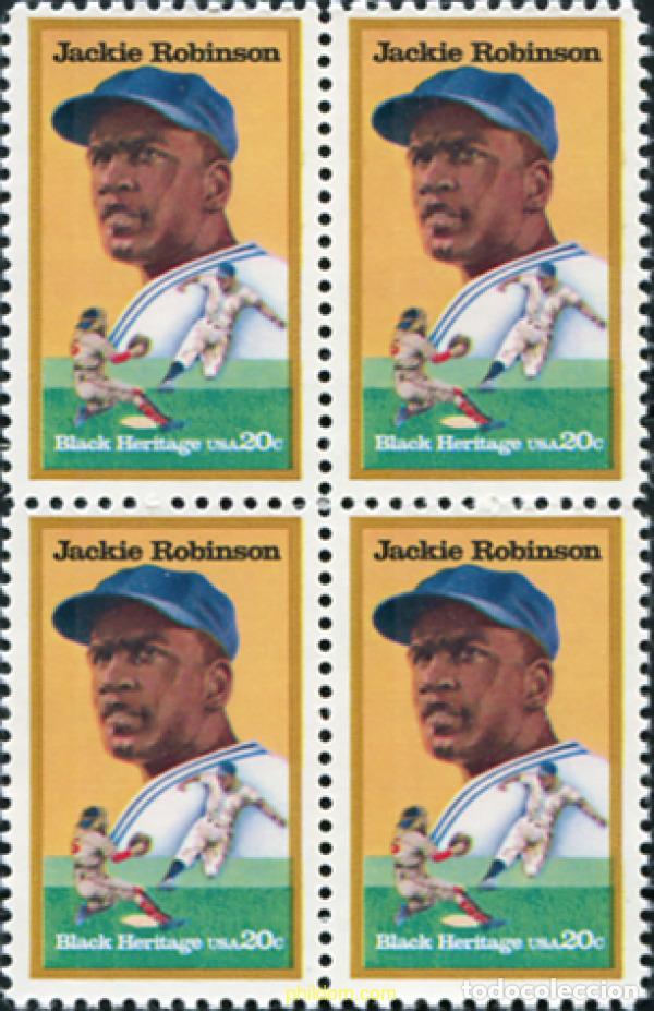 Sellos: 654561 MNH ESTADOS UNIDOS 1982 HOMENAJE AL JUGADOR DE BEISBOL JACKIE ROBINSON