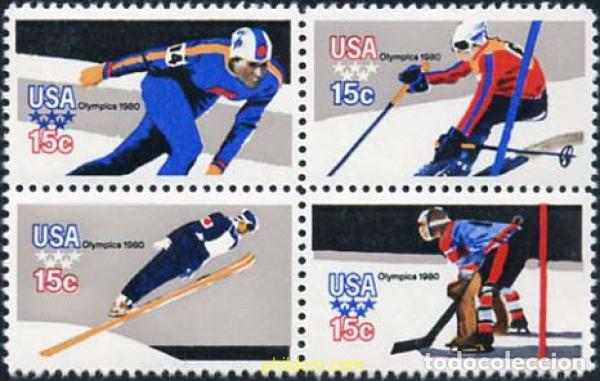 Sellos: 209256 MNH ESTADOS UNIDOS 1980 13 JUEGOS OLIMPICOS INVIERNO LAKE PLACID 1980
