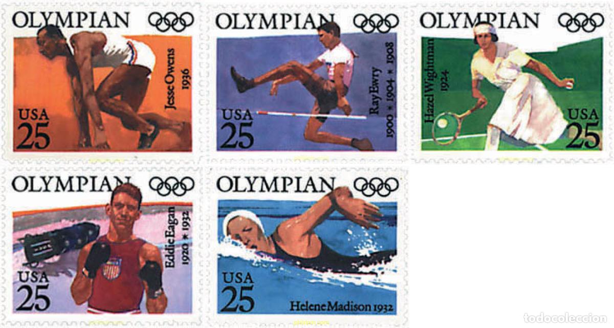 Sellos: 72722 MNH ESTADOS UNIDOS 1990 CAMPEONES OLIMPICOS