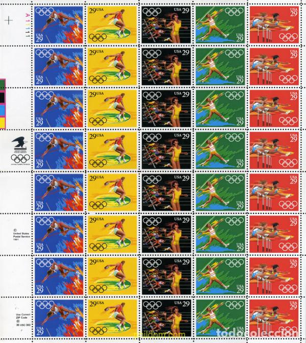 Sellos: 359309 MNH ESTADOS UNIDOS 1991 25 JUEGOS OLIMPICOS VERANO BARCELONA 1992