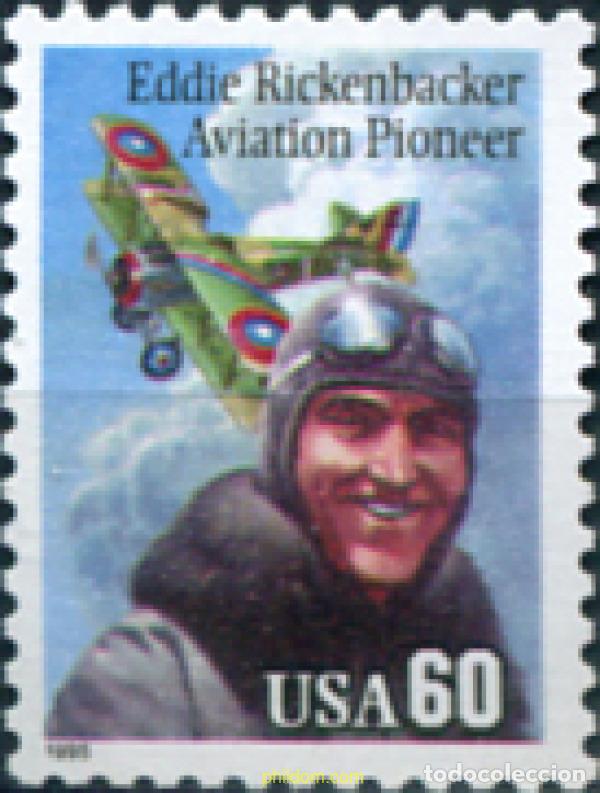 Sellos: 311250 MNH ESTADOS UNIDOS 1995 PIONEROS DE LA AVIACION. Eddie Rickenbacker