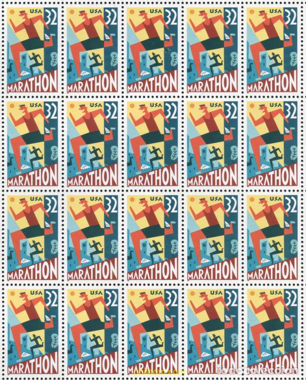 Sellos: 357771 MNH ESTADOS UNIDOS 1996 CENTENARIO DE LA MARATHON DE BOSTON