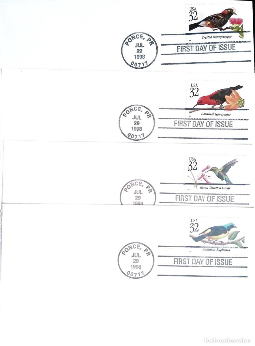 Sellos: O) 1998 UNITED STATES - USA, BIRDS. FDC XF