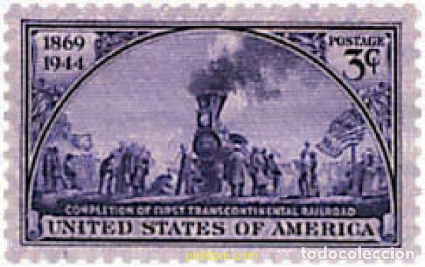 Sellos: 59489 MNH ESTADOS UNIDOS 1944 75 ANIVERSARIO DEL FERROCORRIL TRANSCONTINENTAL