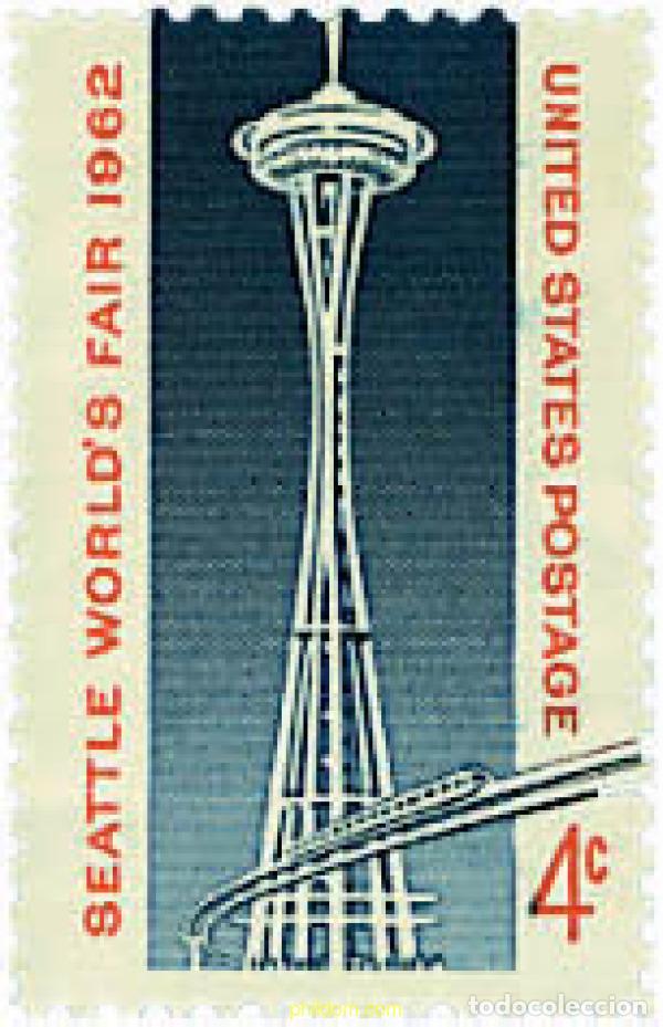 Sellos: 59495 MNH ESTADOS UNIDOS 1962 FERIA INTERNACIONAL DE SEATTLE