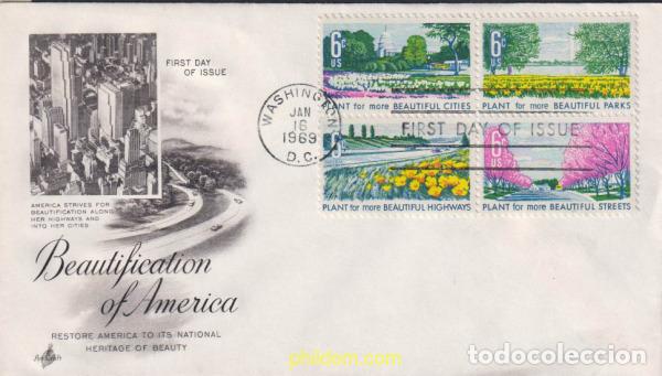 Sellos: 392946 MNH ESTADOS UNIDOS 1969 EMBELLECER AMERICA