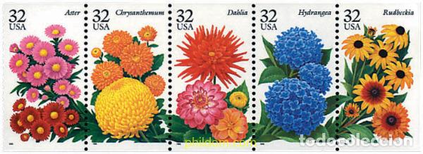 Sellos: 4894 MNH ESTADOS UNIDOS 1995 FLORES DE JARDIN